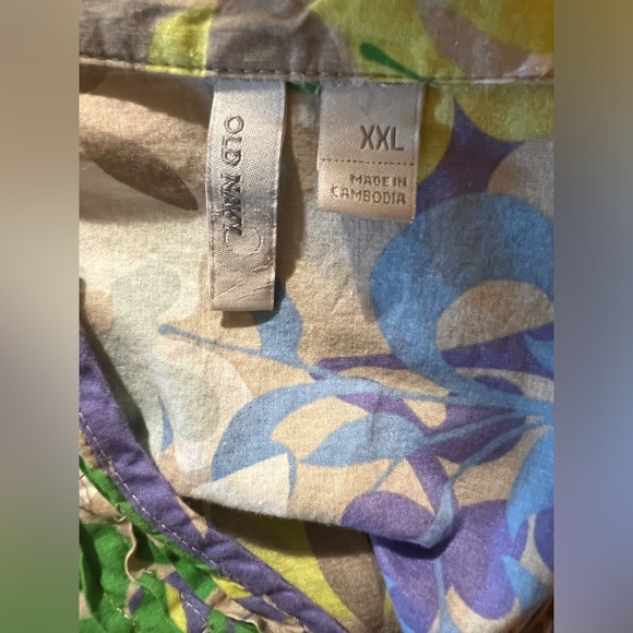 Old Navy tunic, size XXL, multi color, floral print - Picture 7 of 8